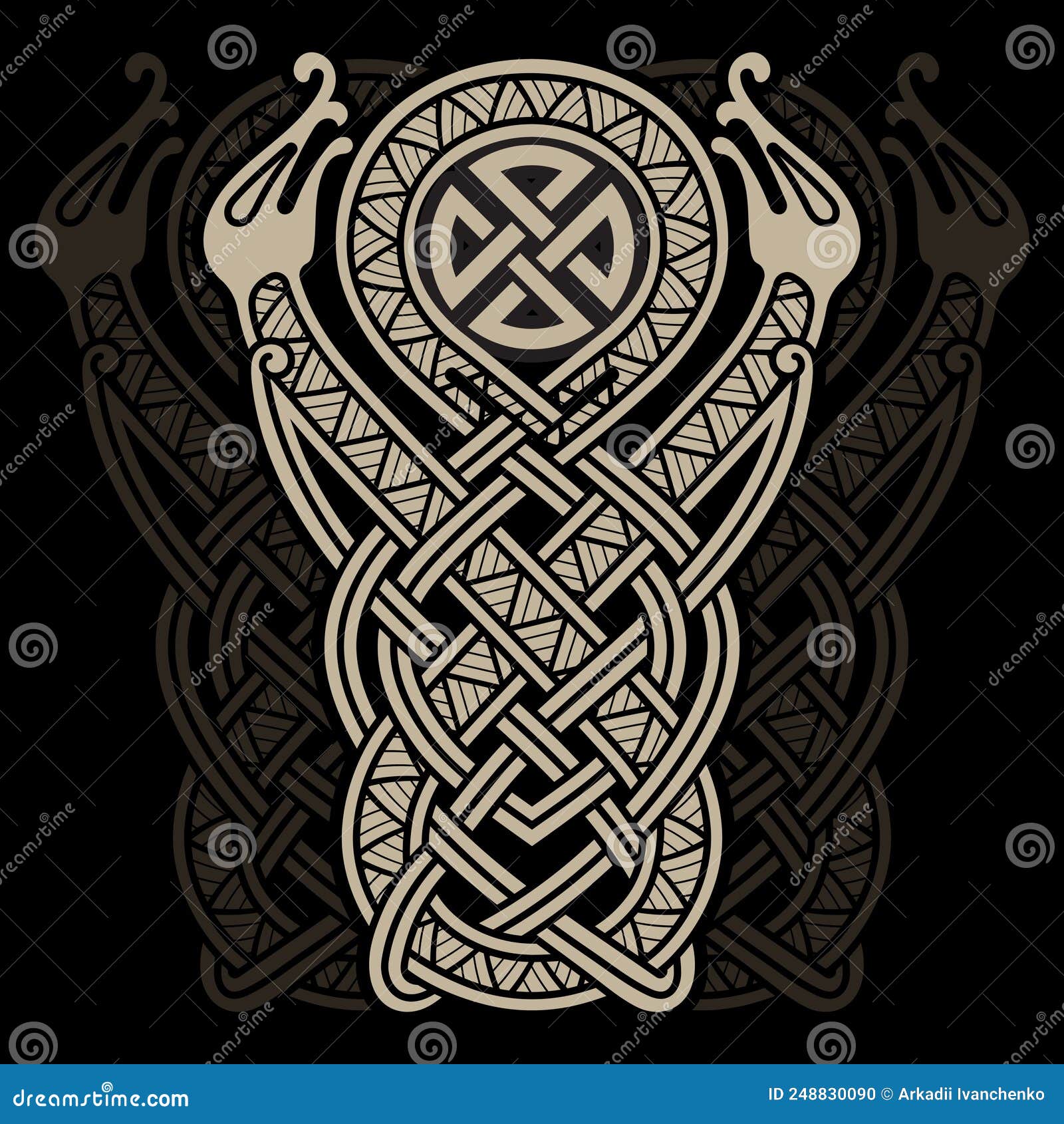 Ancient Celtic Scandinavian Design. Celtic Ligature, Pattern, Ornament ...