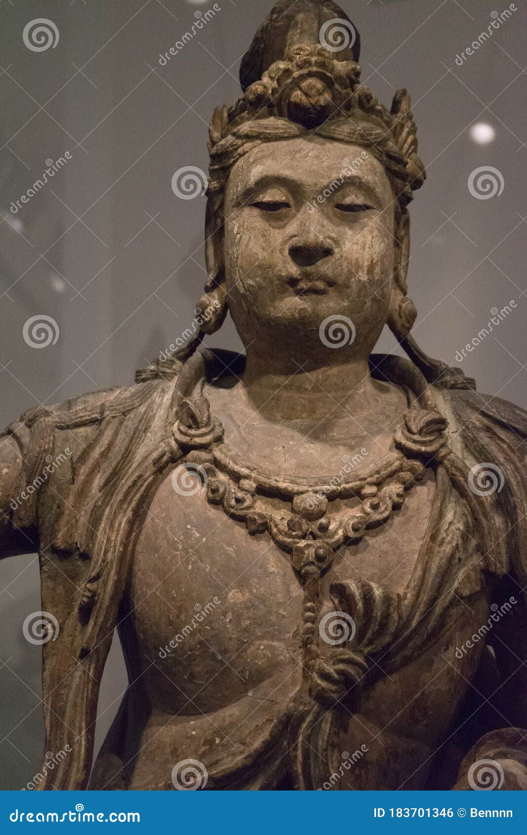 Ancient Chinese Buddha Sculpture in the Museum. Editorial Photo - Image ...