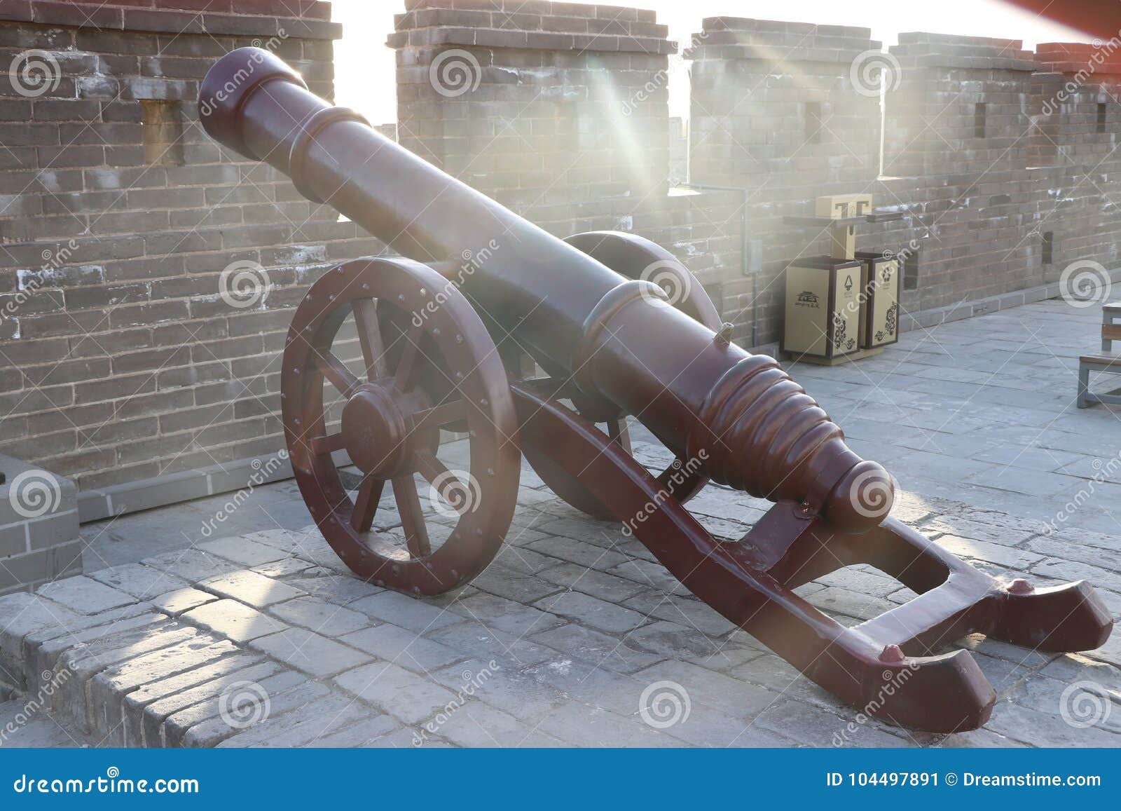 Ancient Chinese cannons editorial photo. Image of hillwine 104497891