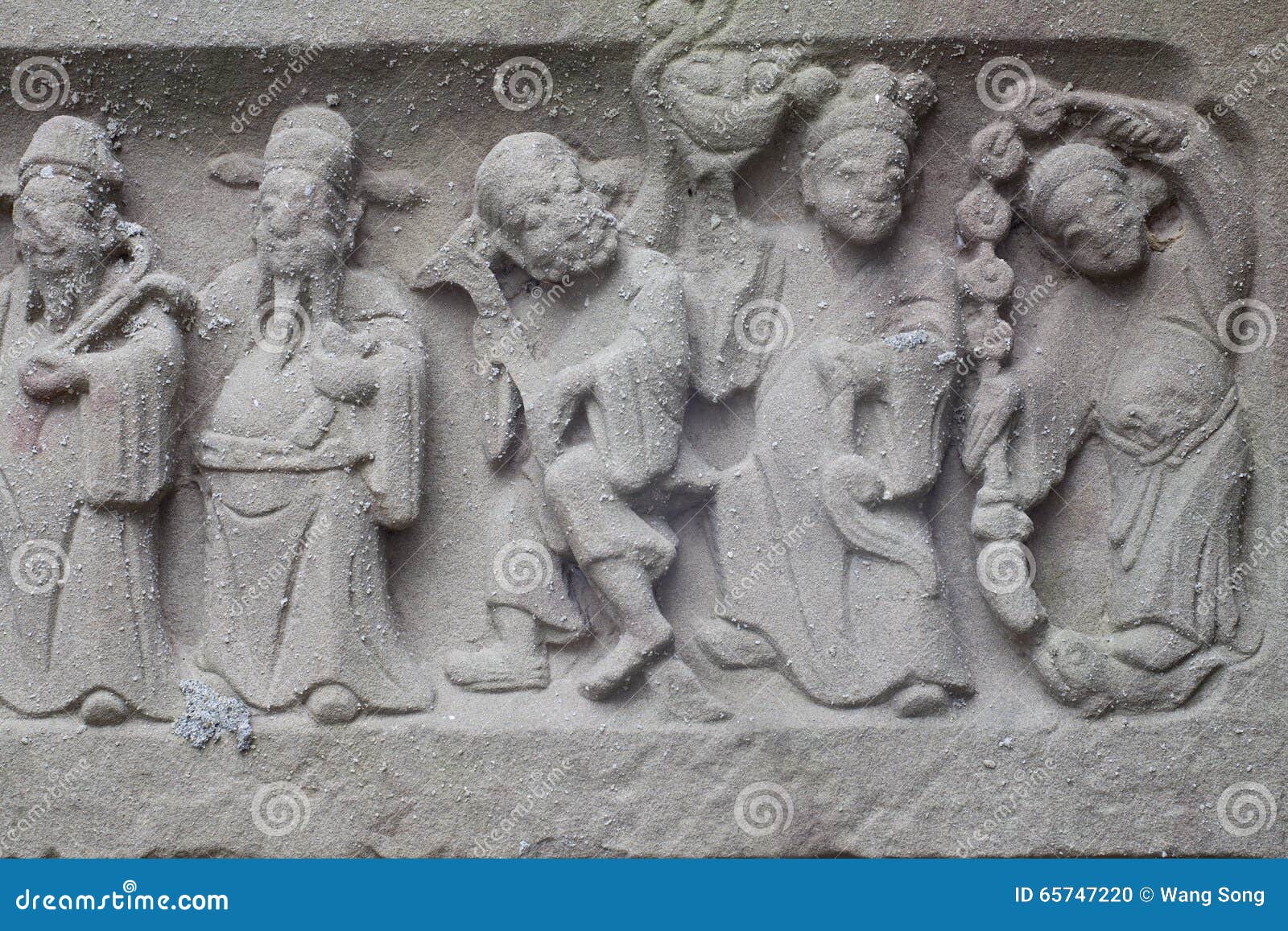 Ancient Chinese carving stock photo. Image of painting 65747220