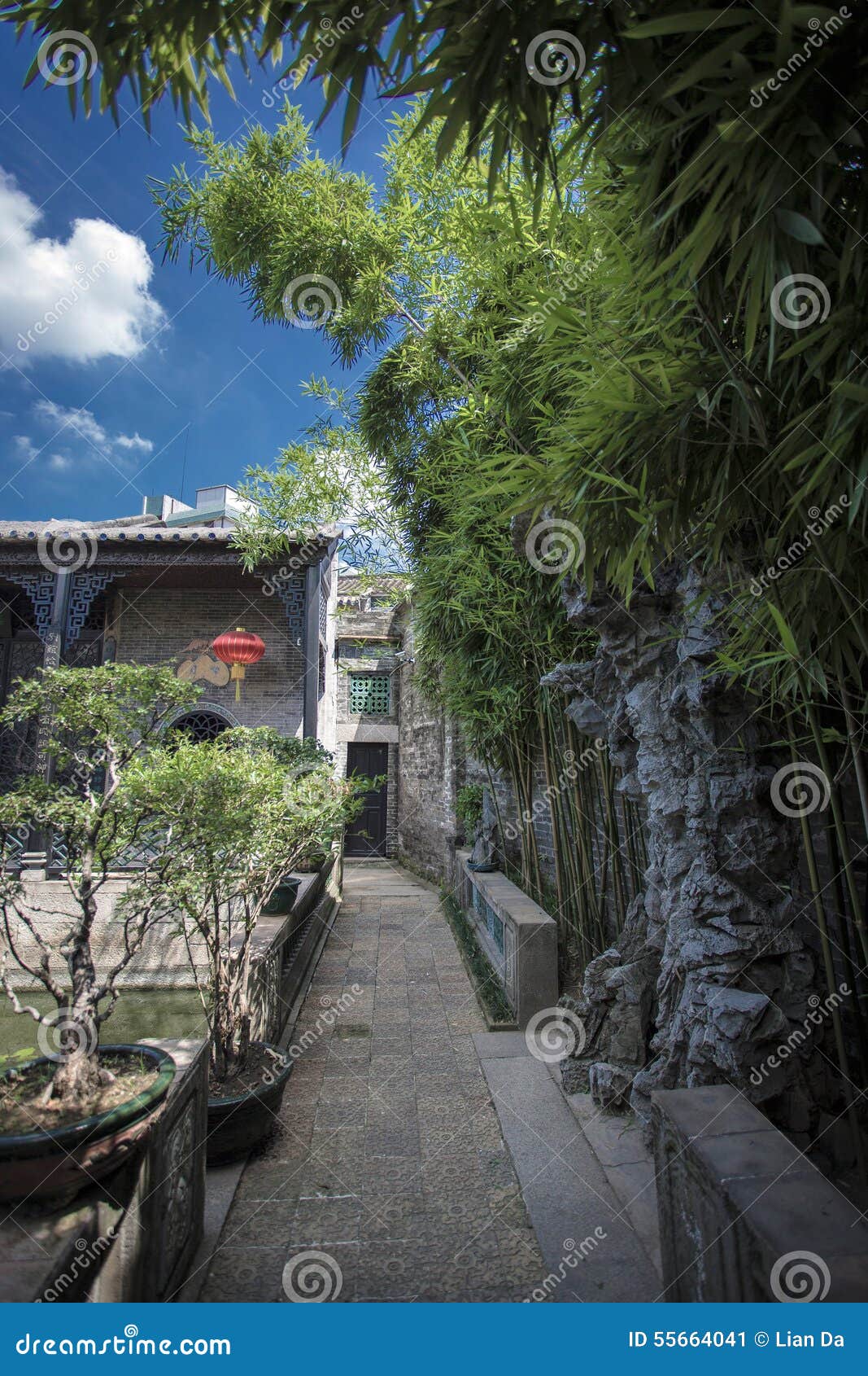 Ancient Chinese Garden Apartments Stock Image Image Of North