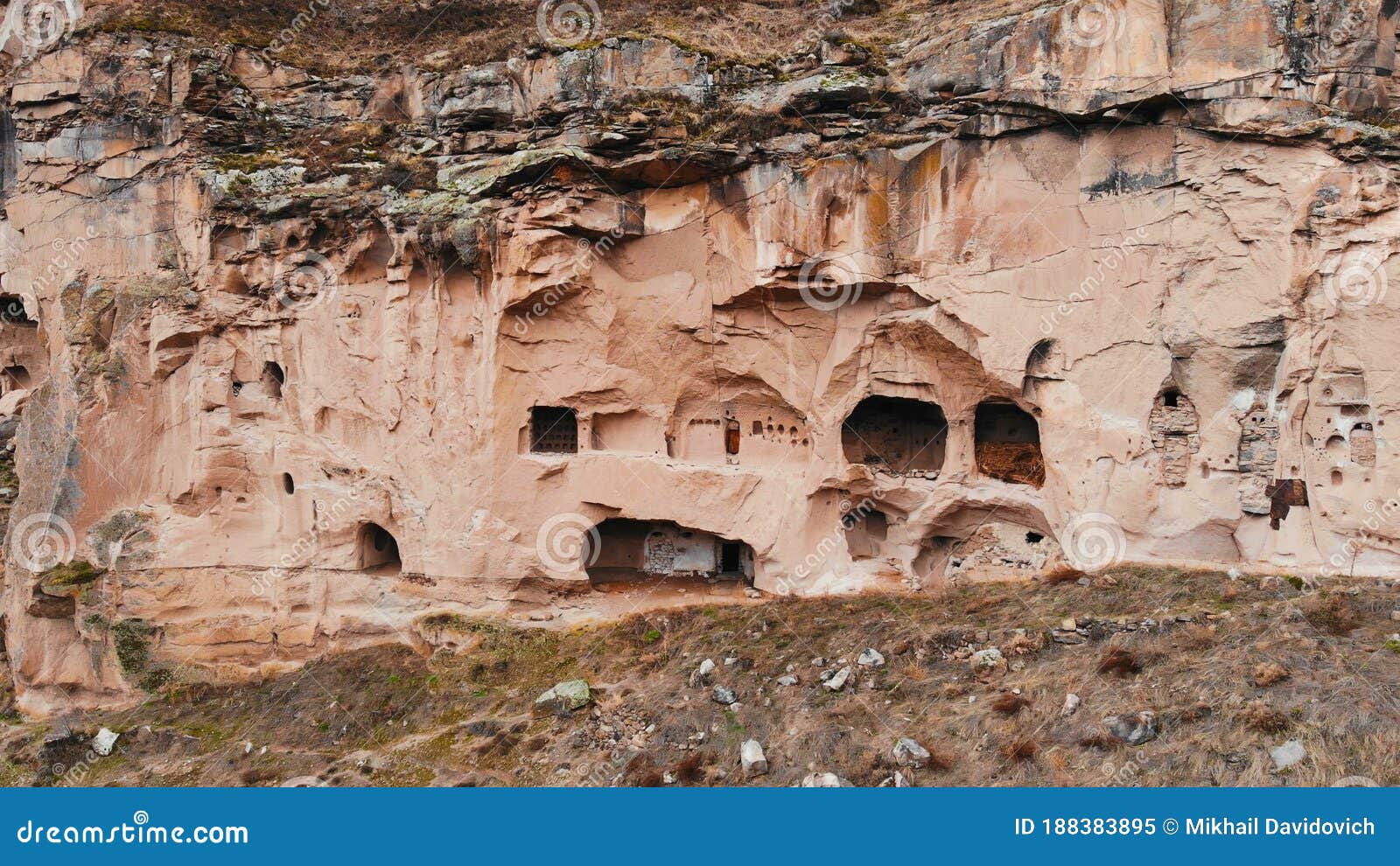 Ancient Christian Churches in the Rocks of Cappadocia. Turkey. Stock