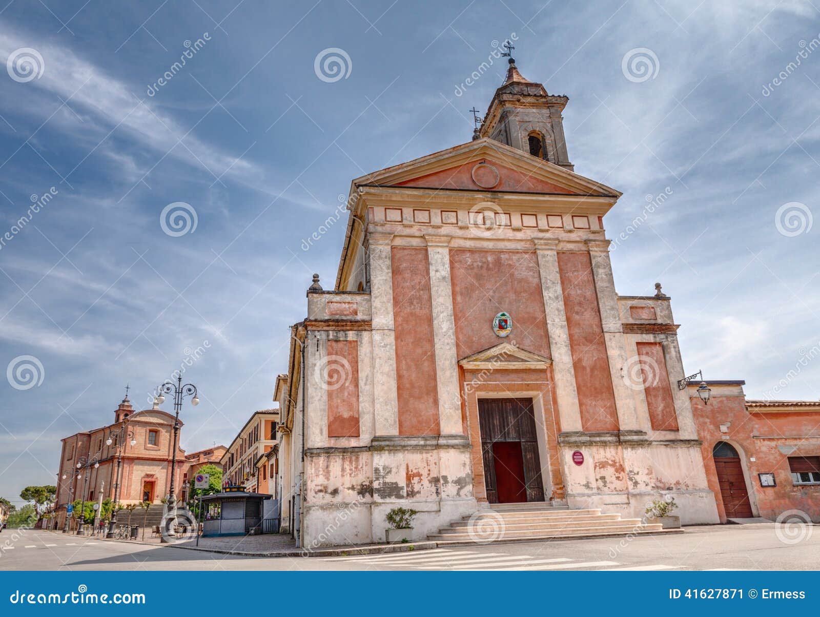ancient church in longiano, emilia romagna, italy