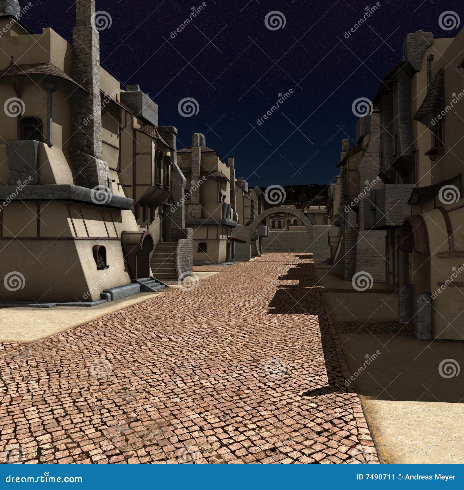 Ancient City On Rock. Vector Drawing | CartoonDealer.com #125359780