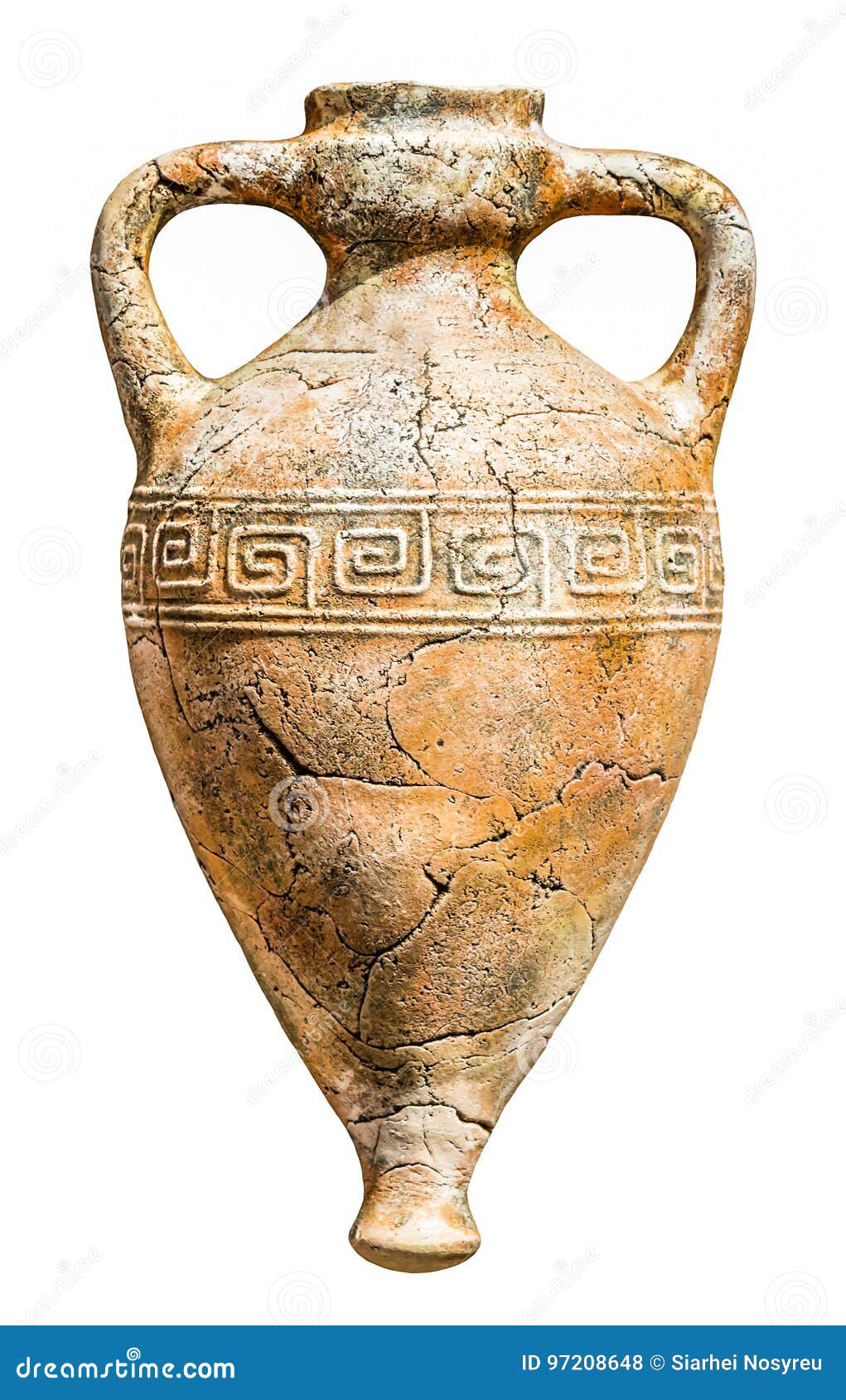 Ancient clay jug, vase. stock photo. Image of decorative 97208648