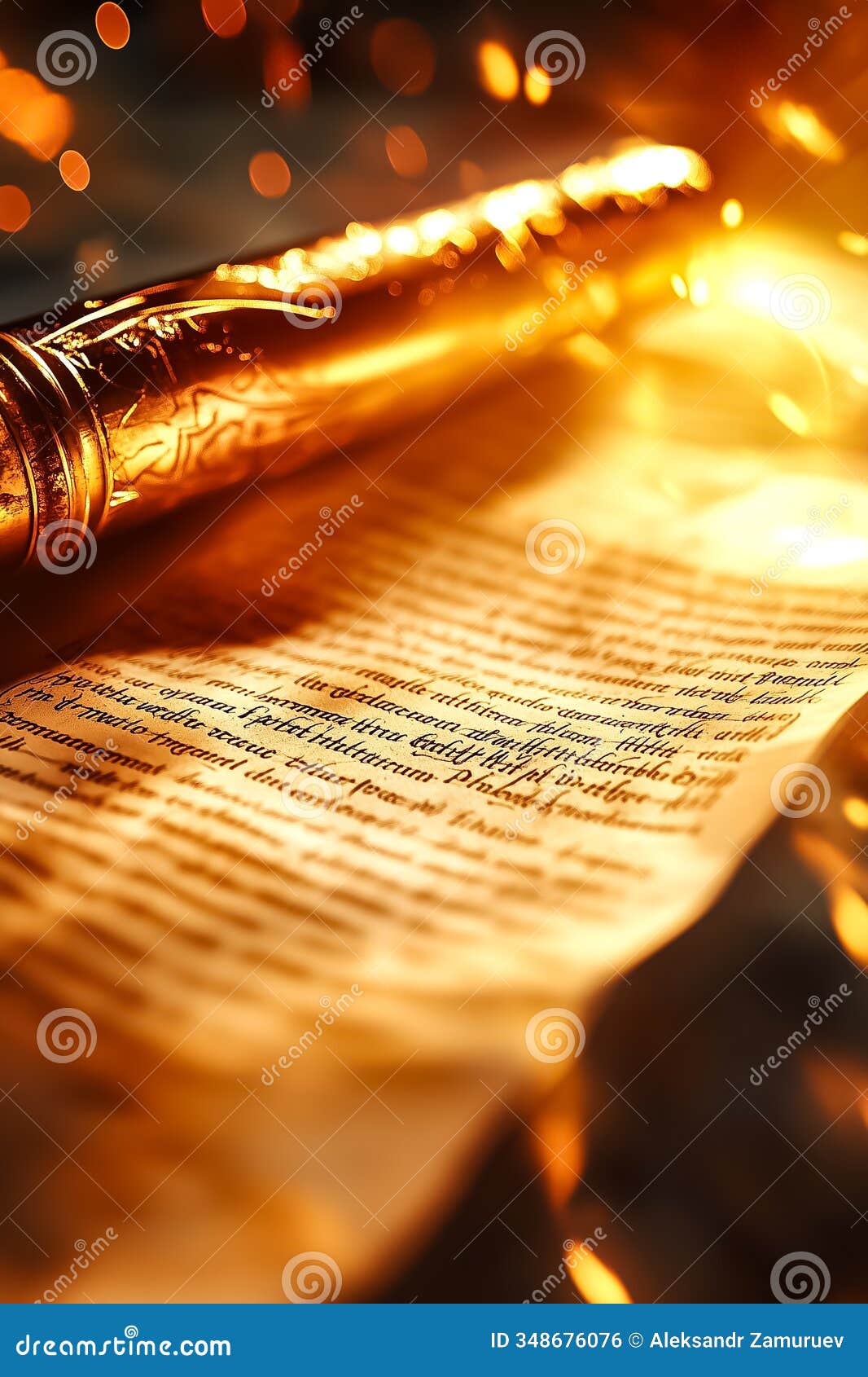 an ancient contract unrolls with glowing s, showcasing a blend of magic and history in a mystical atmosphere