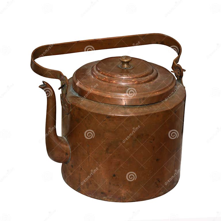 The ancient copper teapot stock image. Image of design 17107999