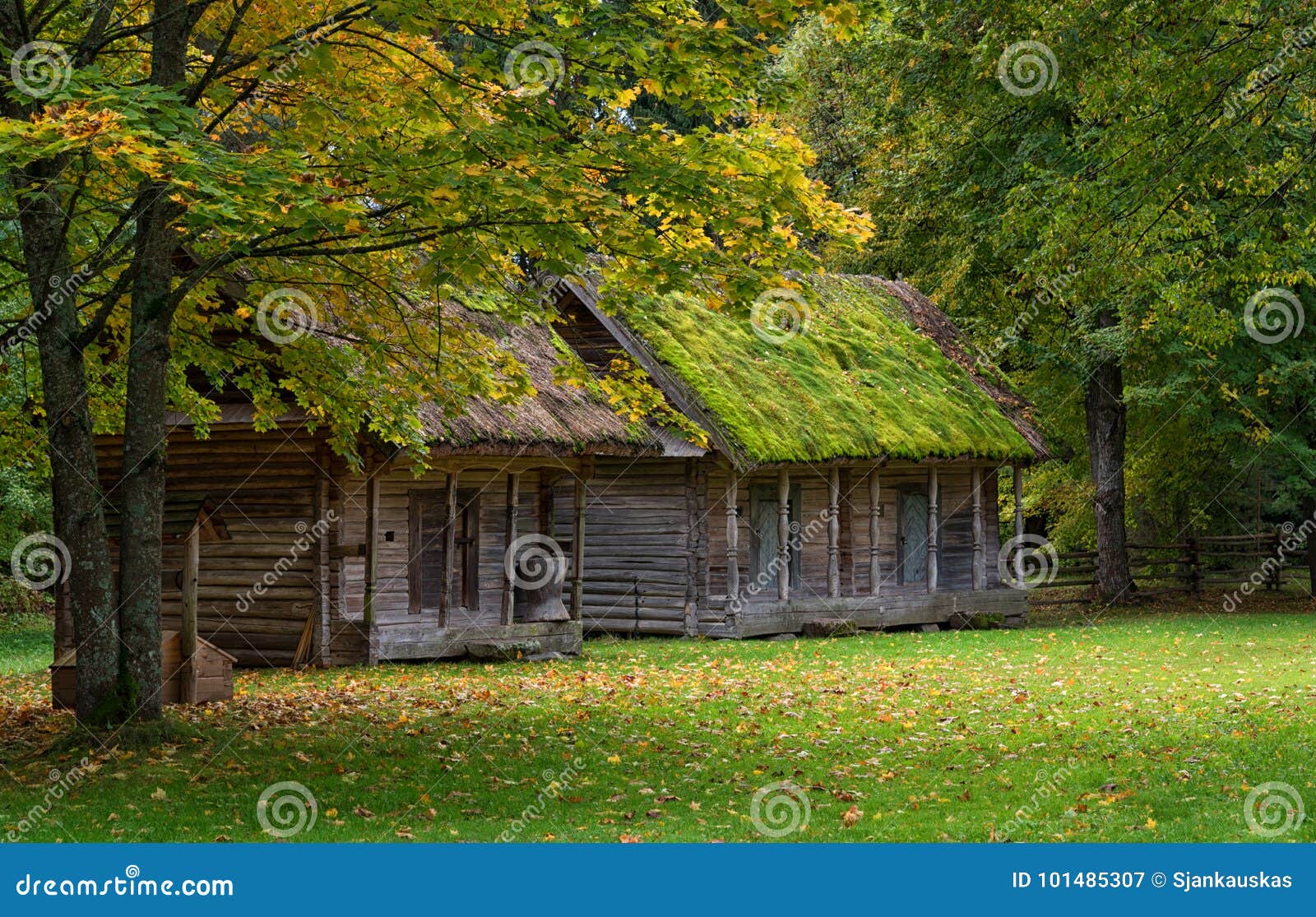 ancient country house rural scene lithuania