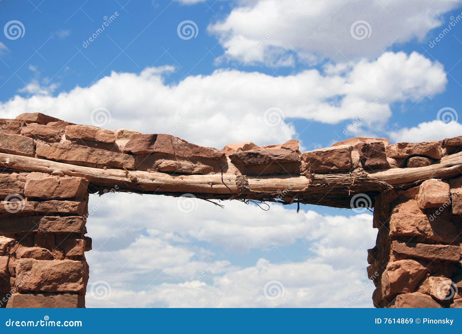 Ancient Doorway Arch at Pueblo Indian Ruins Stock Image Image of