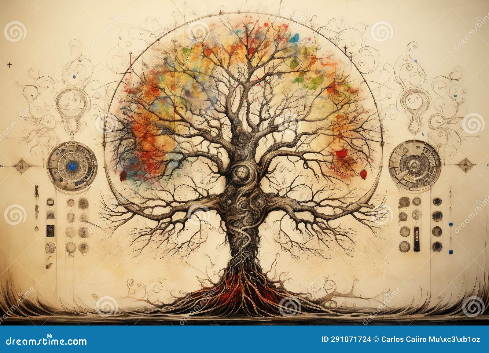ancient drawing of the tree of life