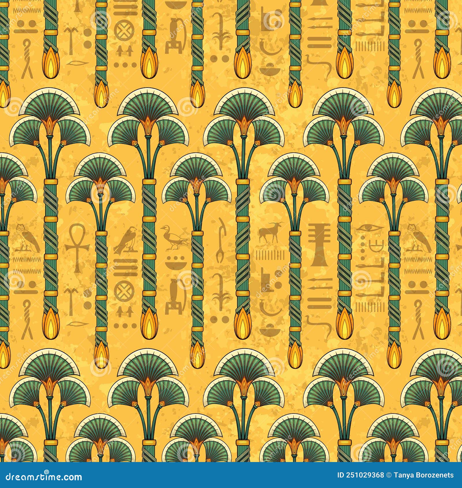Ancient Egypt Symbol.Fabric.Seamless. Stock Illustration Illustration