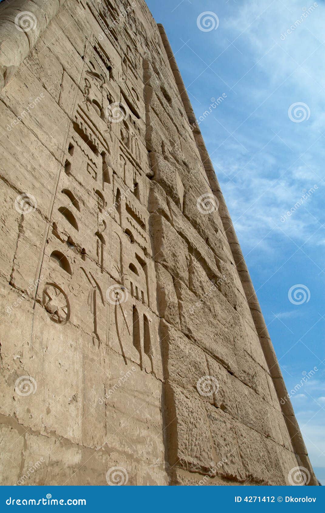 Ancient Egypt temple pylon stock photo. Image of egypt 4271412