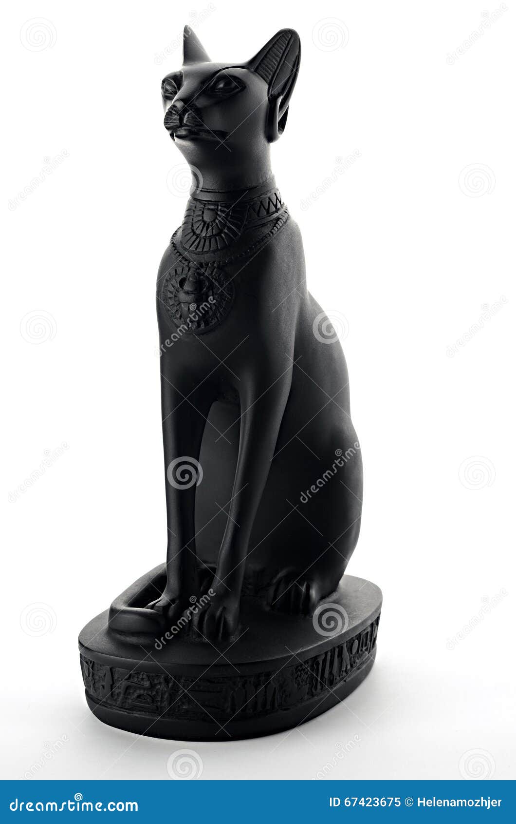 Ancient Egyptian Black Cat Statue - Souvenir Stock Image - Image of