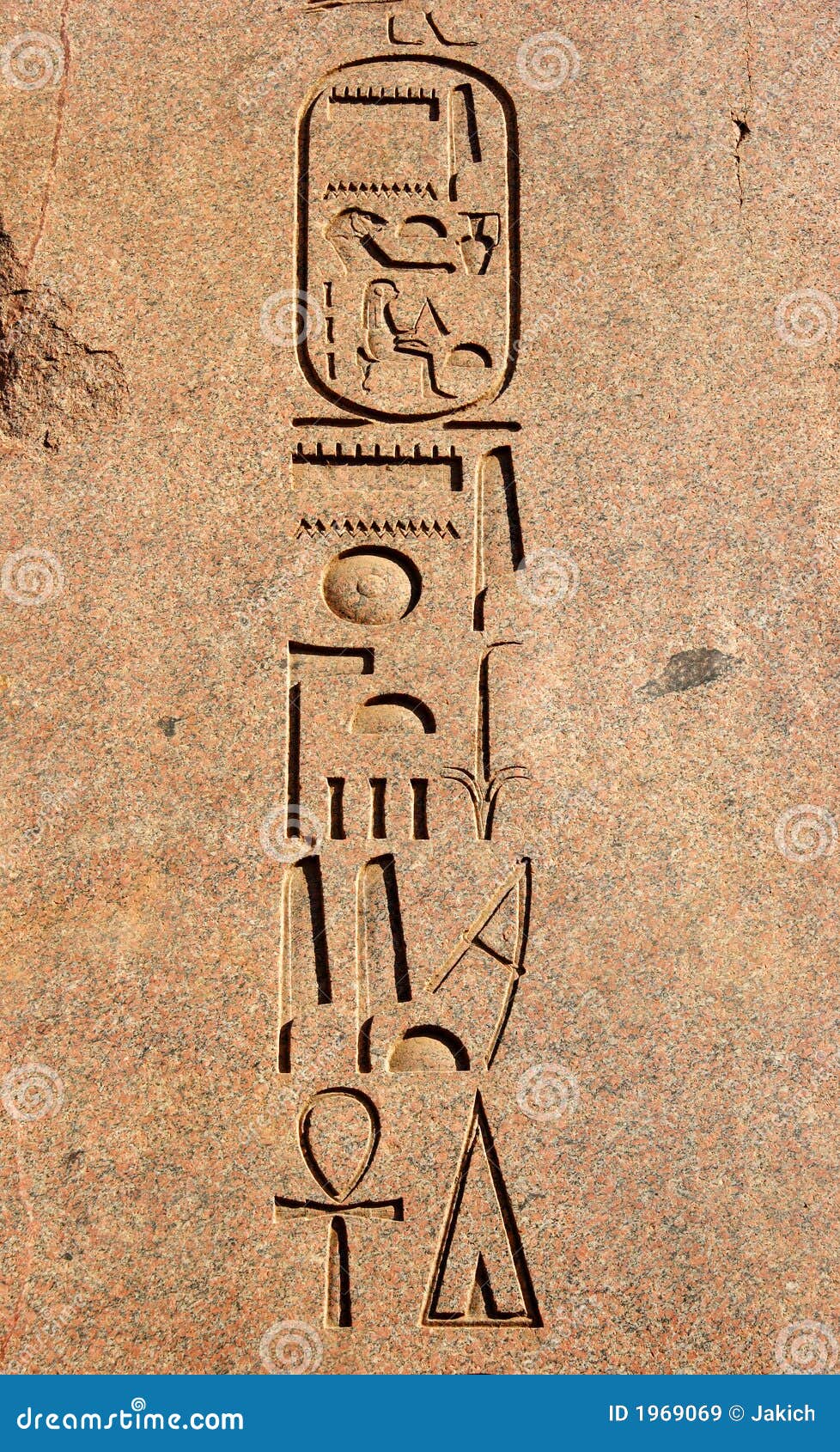 Ancient Egyptian Hieroglyphics Carving Stock Image Image of