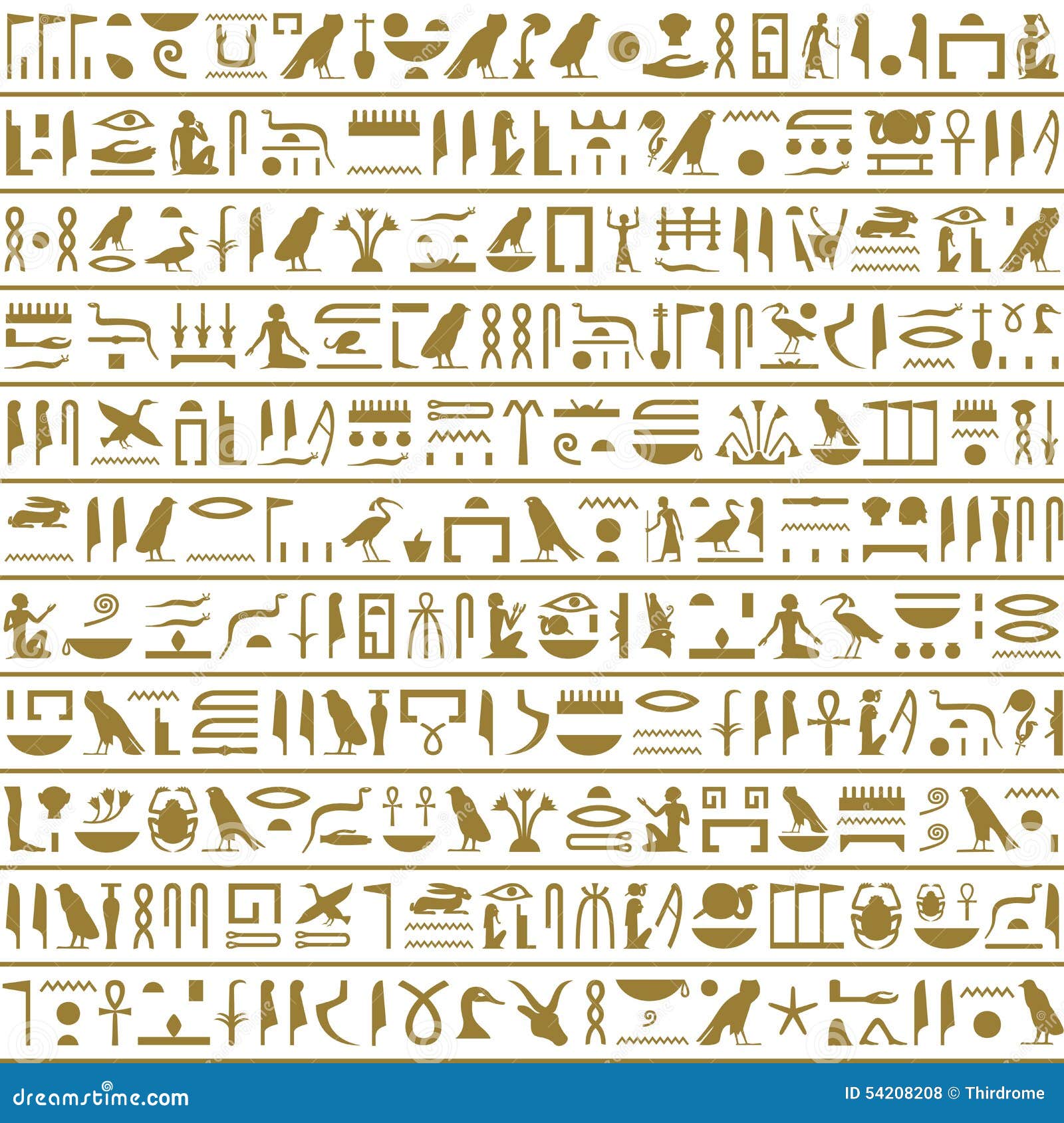 ancient egyptian hieroglyphs seamless horizontal