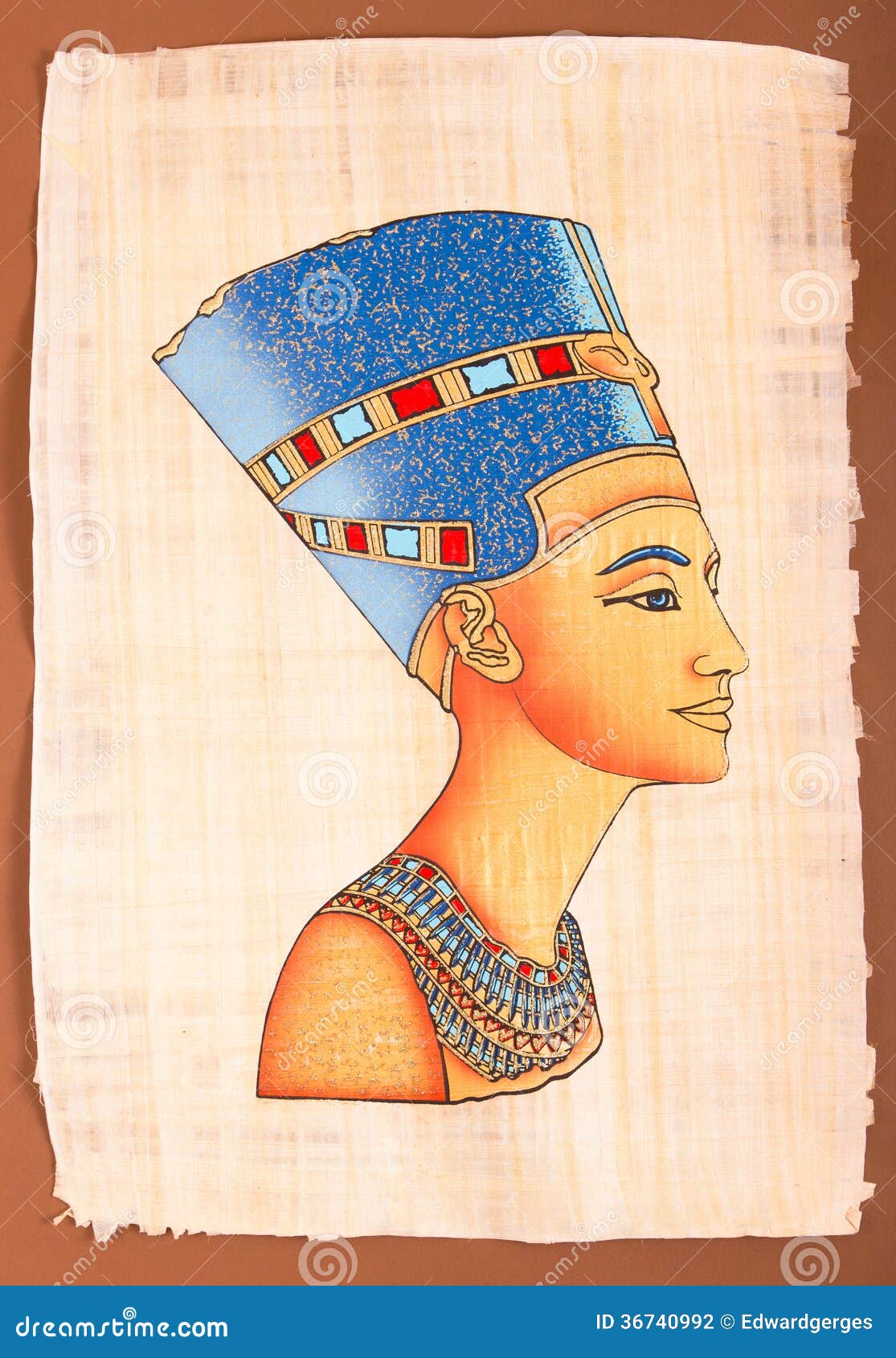 Details about   Egyptian Papyrus 20x15 Cm Hand Painted Queen Nefertiti 