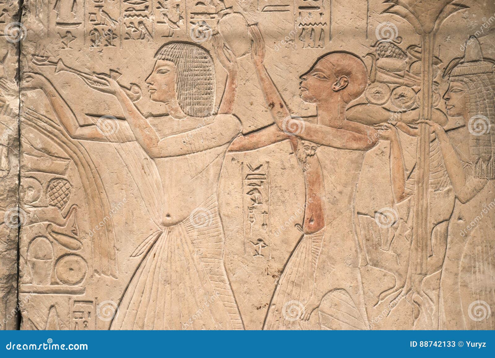 Ancient Egyptian Stone Carving Stock Image Image of relief, scene