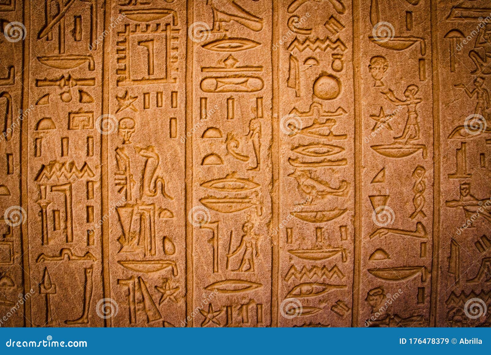 Ancient Egyptian Writing, Egyptian Hieroglyphs, Wall Inscriptions