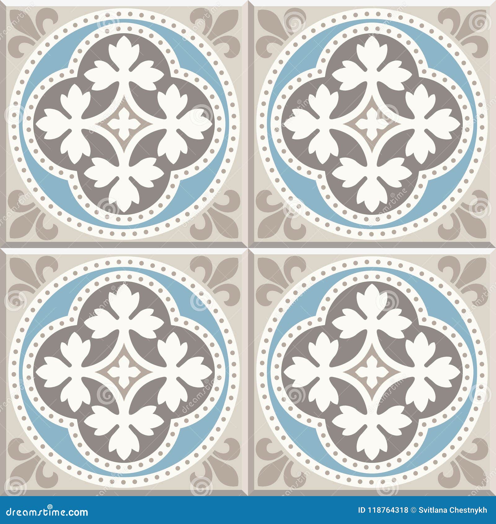 ancient floor ceramic tiles. victorian english floor tiling , seamless  pattern