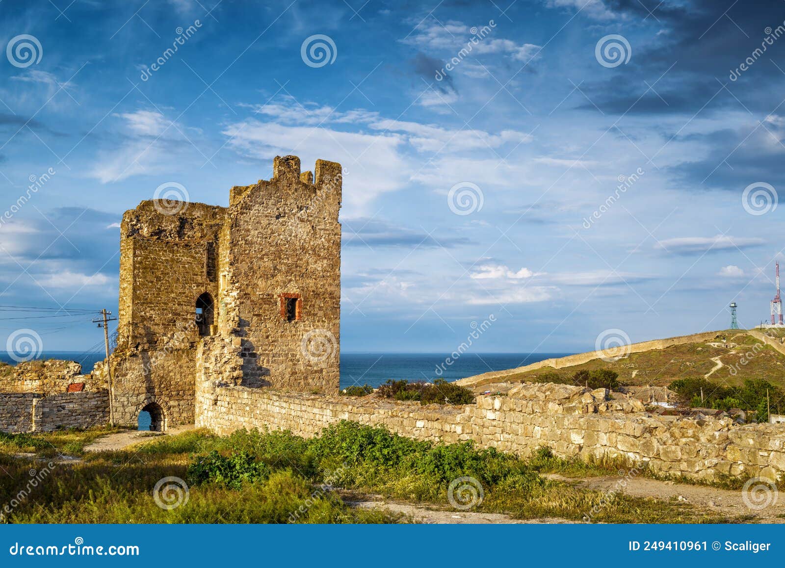 Ancient Genoese Fortress in City of Feodosia, Crimea Stock Image ...