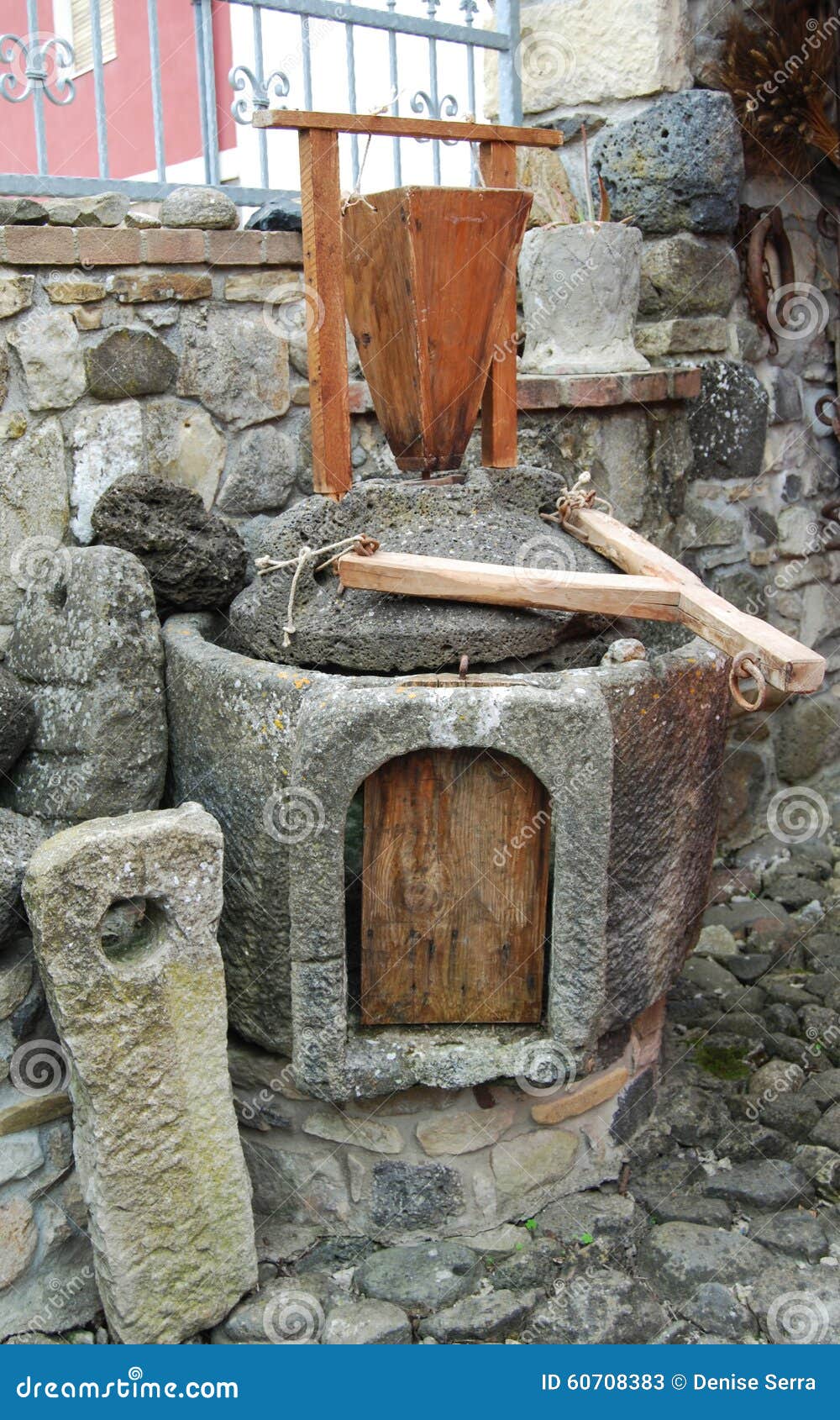 Ancient Grain Hand Grinding Millstones Stock Image Image of cooking