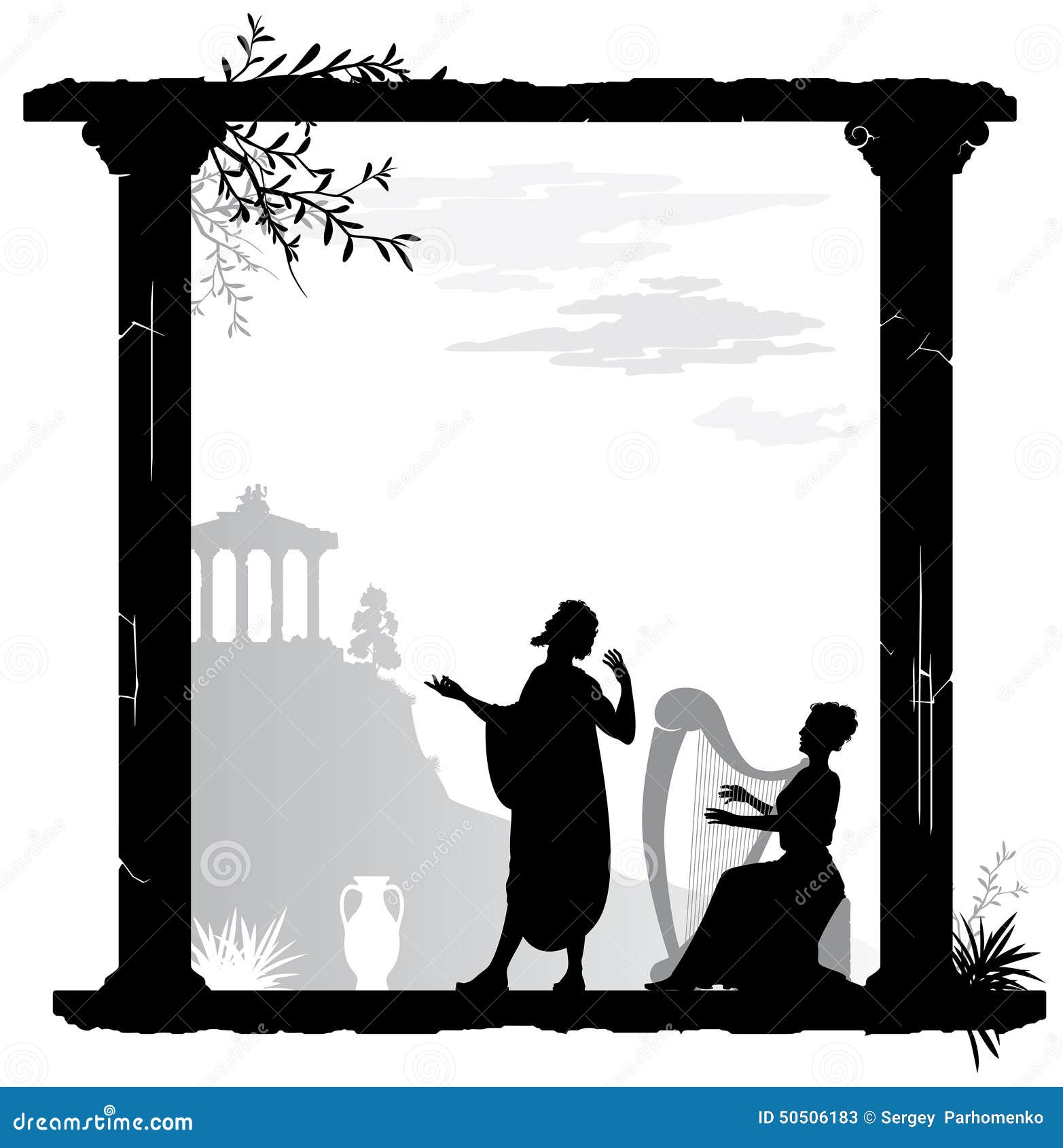 Ancient Greece stock vector. Illustration of vector, painted 50506183