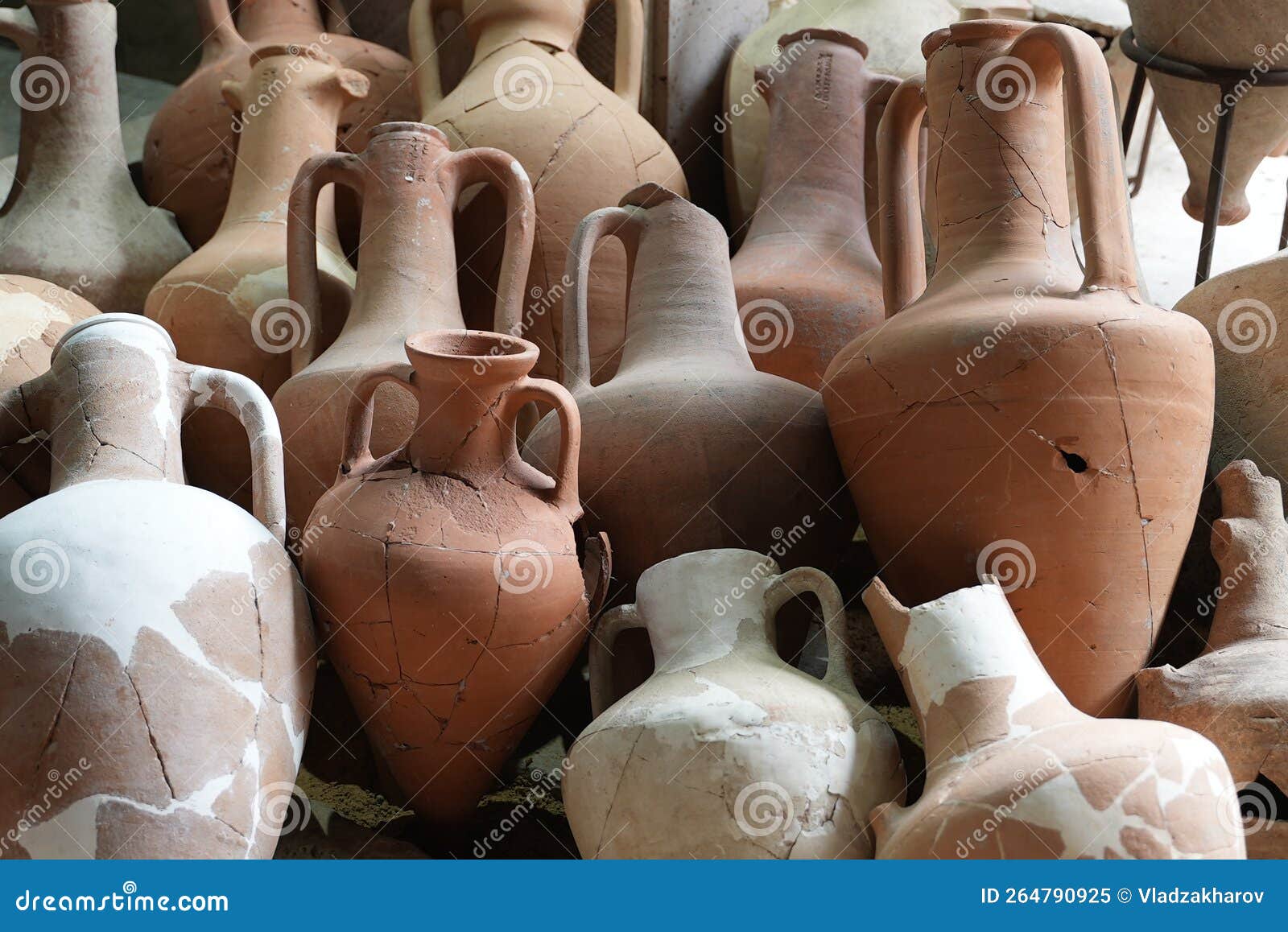 An Ancient Greek Amphora. Wine and Grain Storage Vessel Stock Image