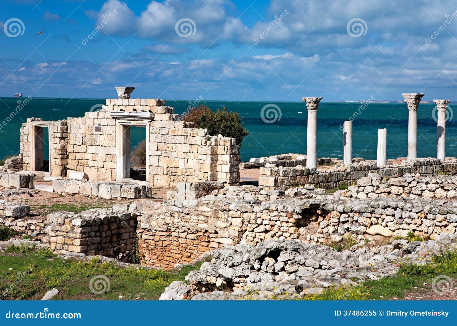 ancient greek basilica in chersonesus in crimea
