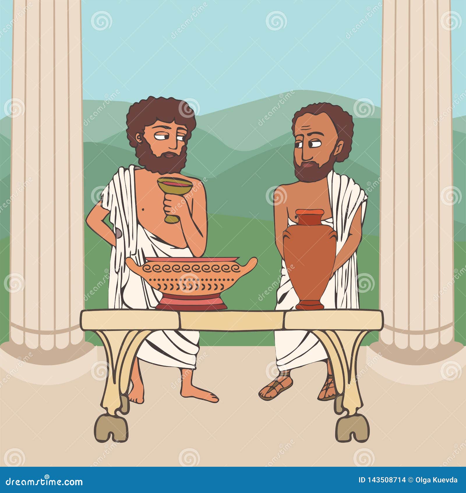 Ancient Greek Men Conversation Stock Vector - Illustration of greece, antiquity: 143508714 Ancient Greek Men Conversation Stock Vector - Illustration of greece, antiquity: 143508714