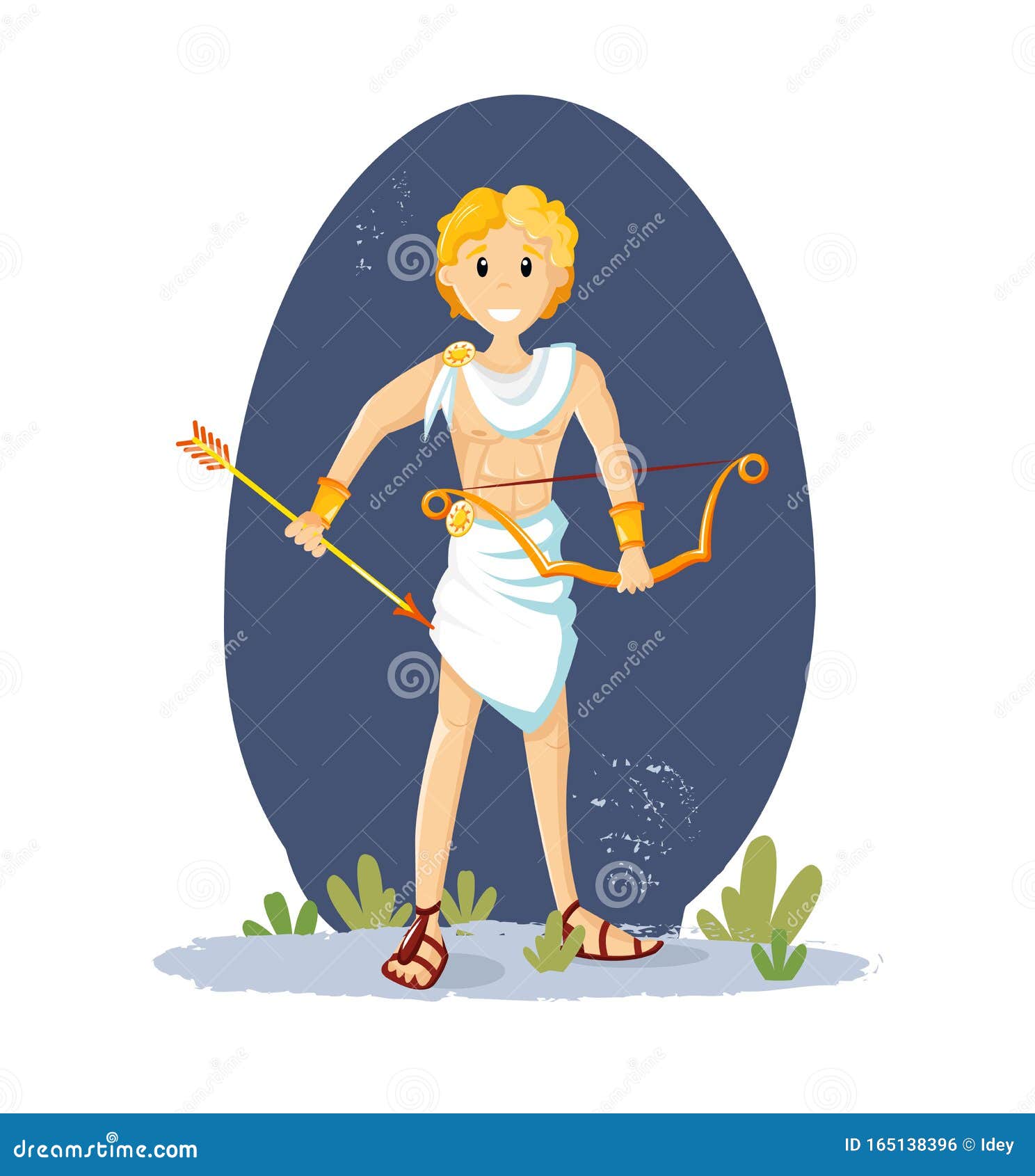 Greek God Apollo Vector Illustration | CartoonDealer.com ...