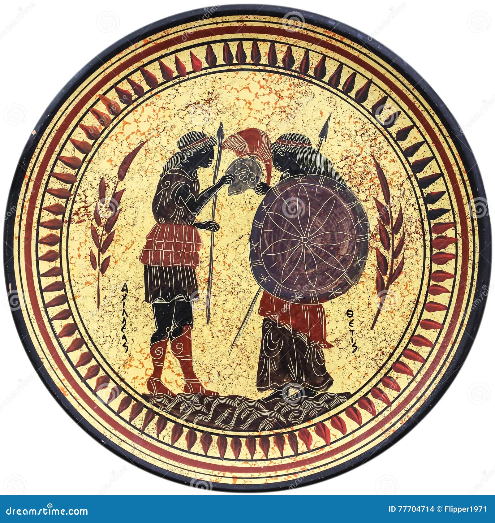 Ancient Greek plate stock photo. Image of greek, ancient 77704714