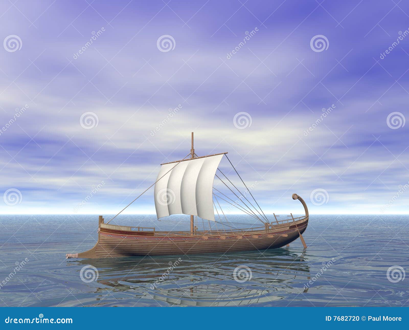 Ancient Greek Ship Stock Photo - Image: 7682720