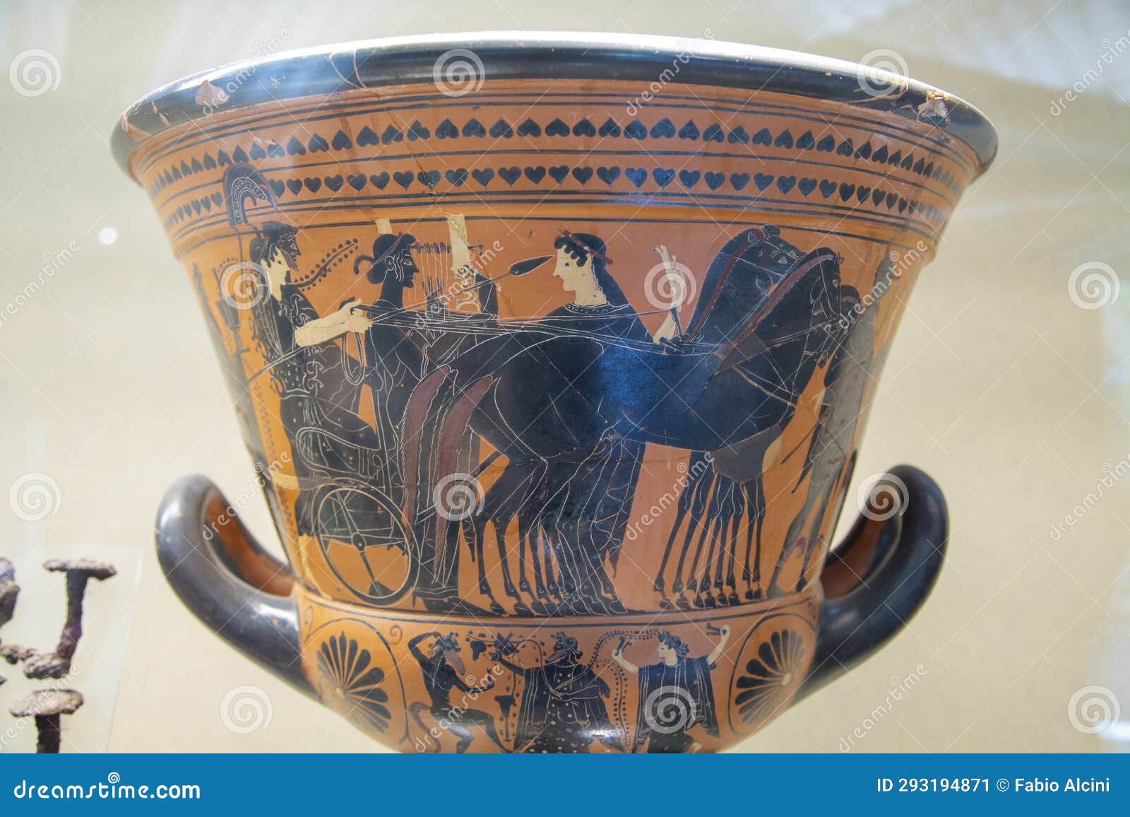 Ancient Greek Vase in Syracuse Museum Stock Image Image of object