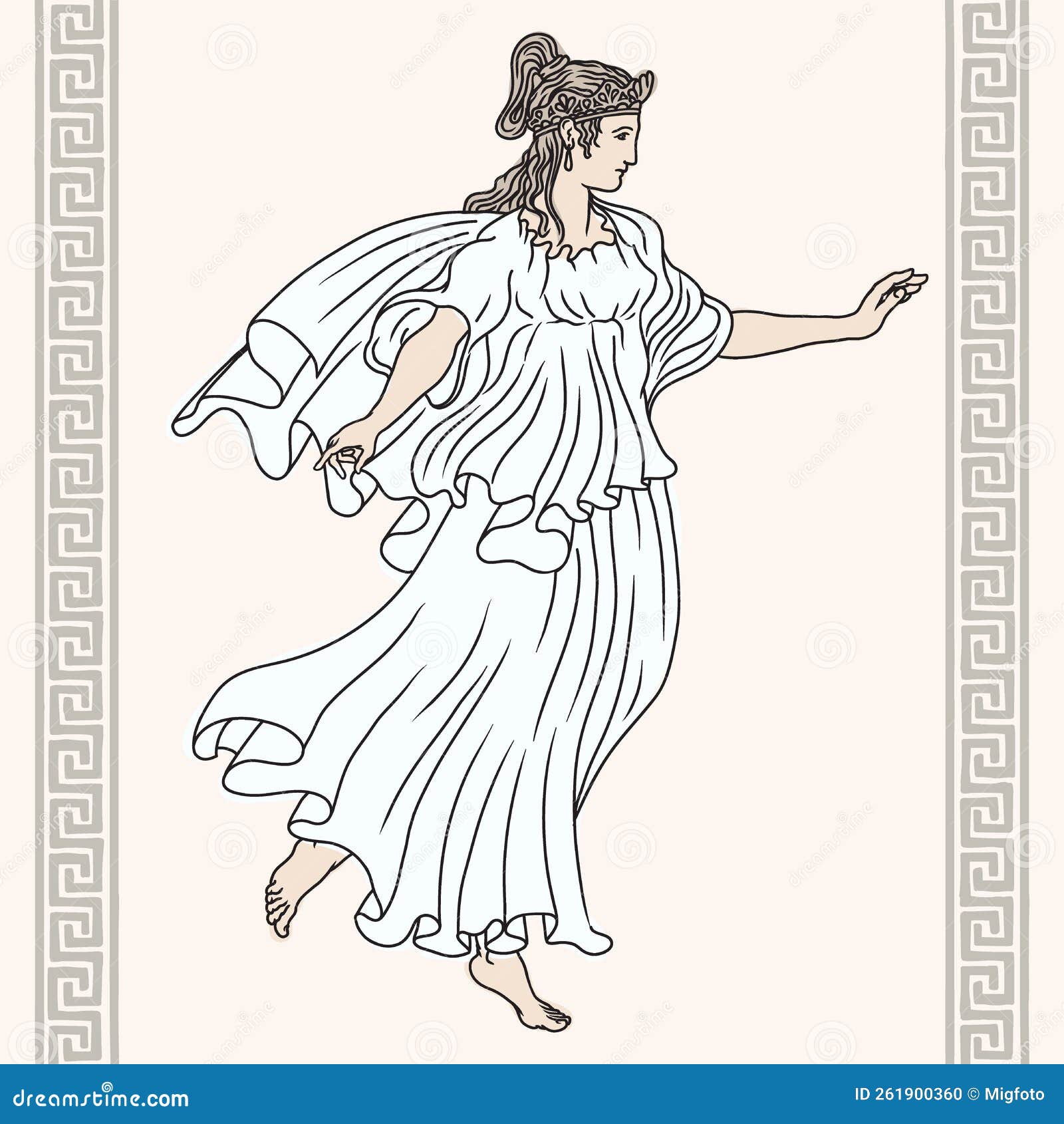 Vector Greek women. stock vector. Illustration of elegance - 261900360