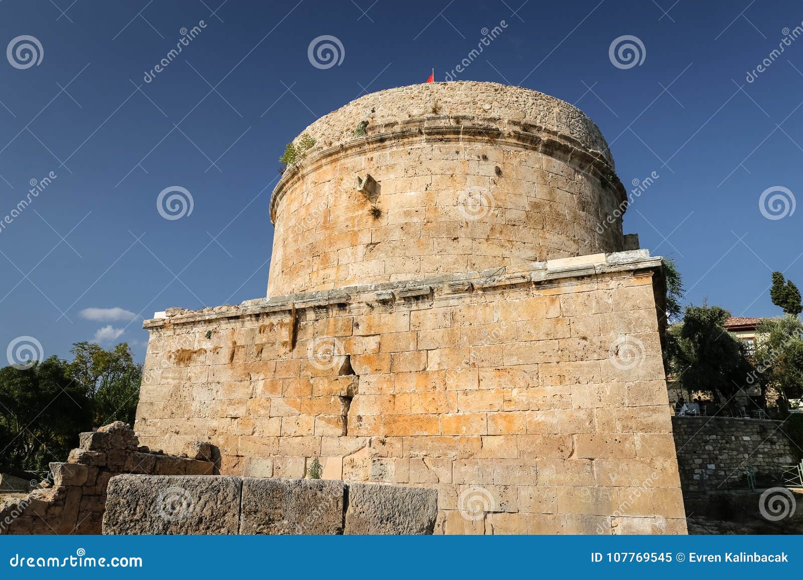 hidirlik tower in antalya, turkey