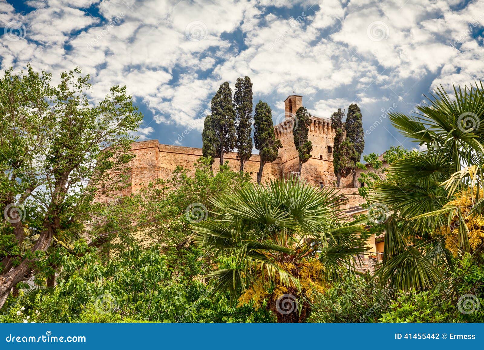 ancient italian castle in meldola, emilia romagna, italy