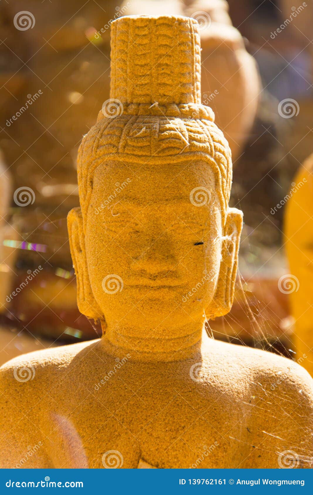 Ancient Khmer Statues Carved from Stone. Stock Image Image of close