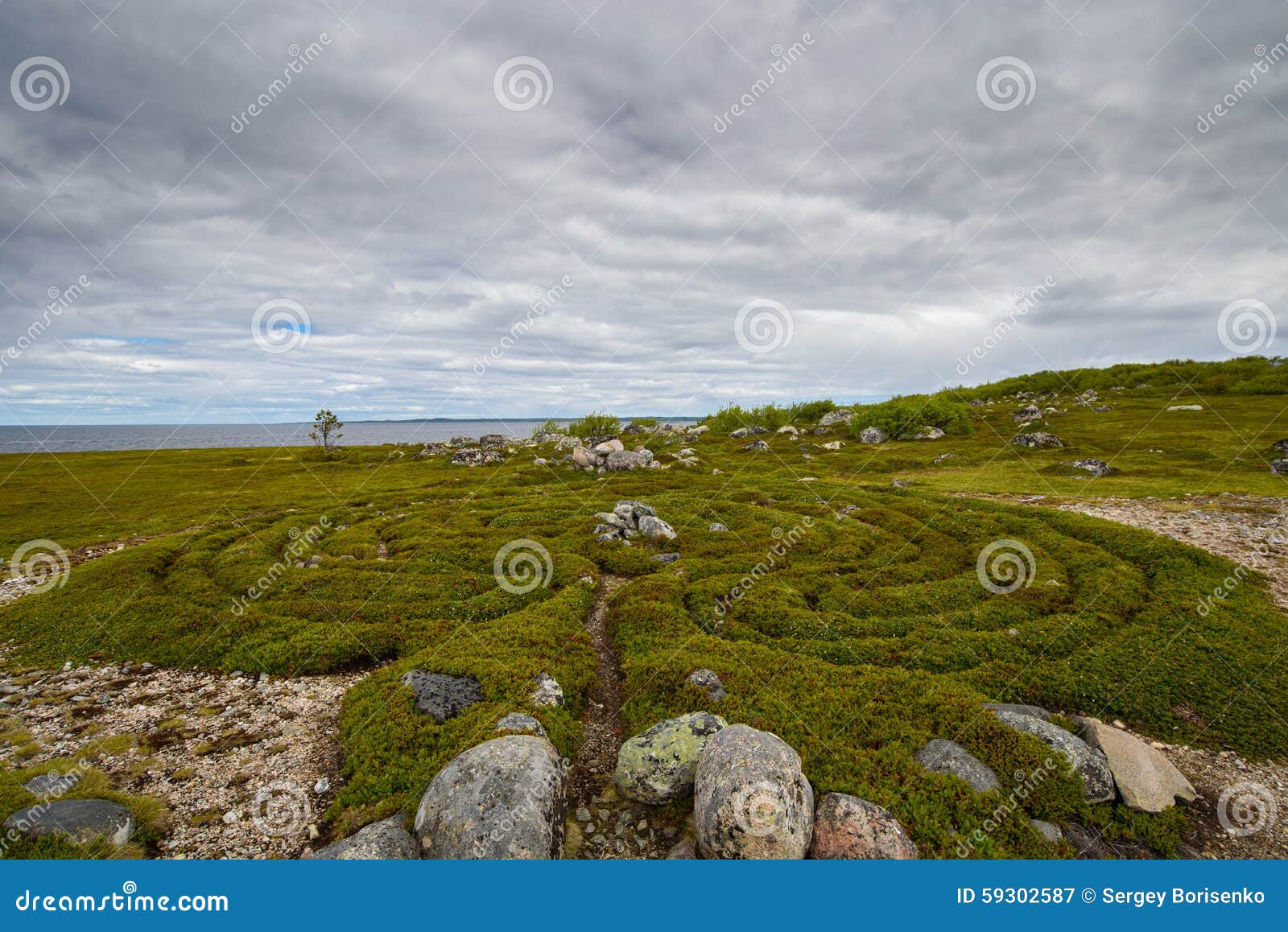 The ancient labyrinth stock image. Image of shore, grass 59302587