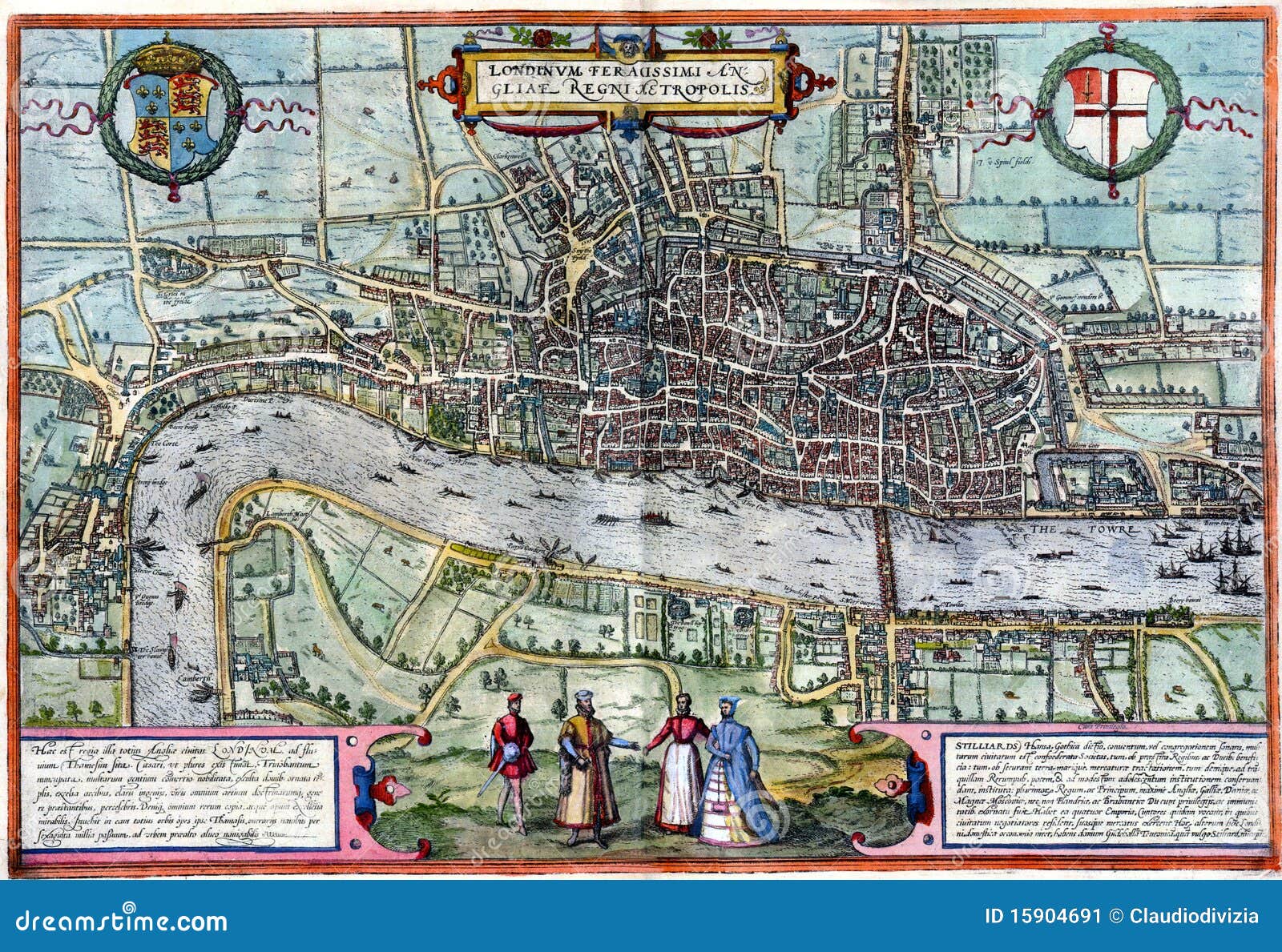 Ancient London Map Editorial Photo Image 15904691