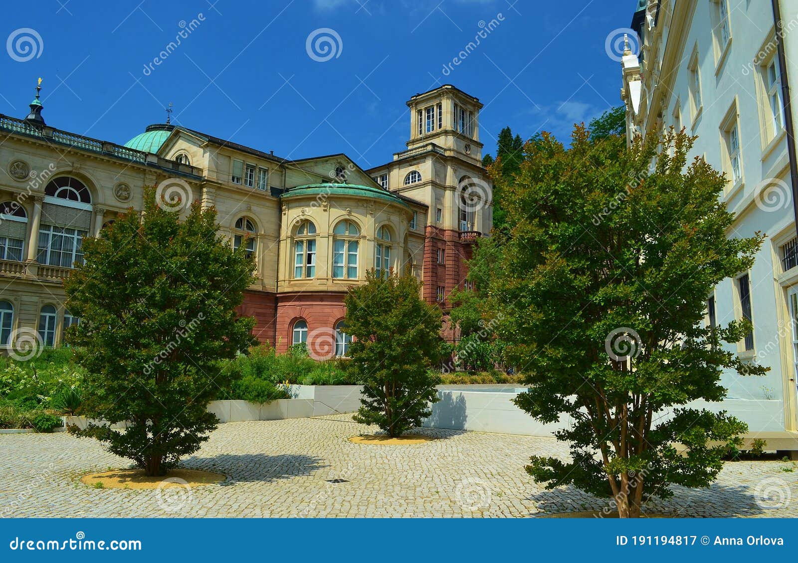 Ancient Luxury Architecture of BadenBaden in Germany Stock Image