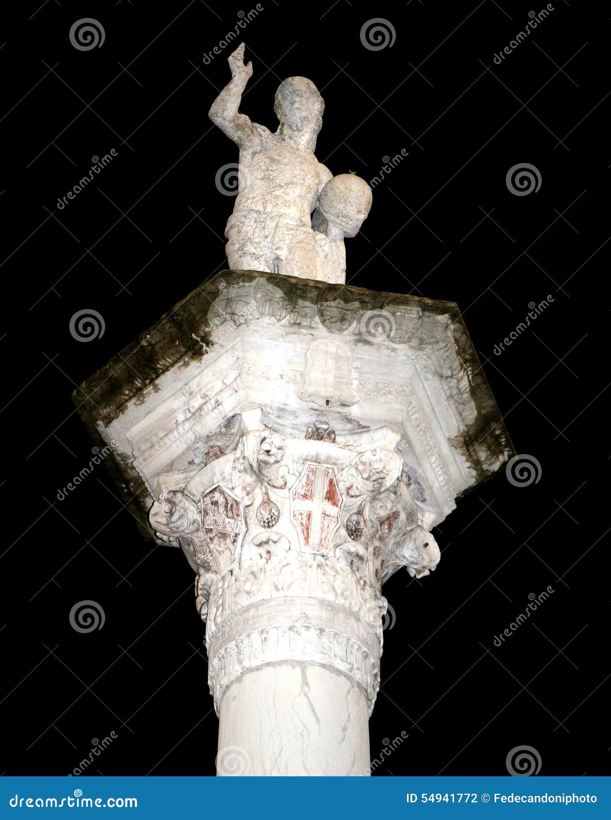 Ancient Marble Statue on the Pedestal in Italy Stock Photo Image of