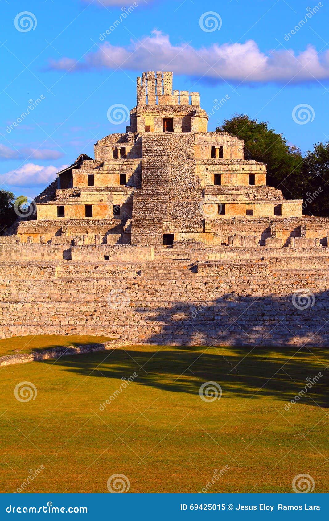 mayan pyramids in edzna campeche mexico xi