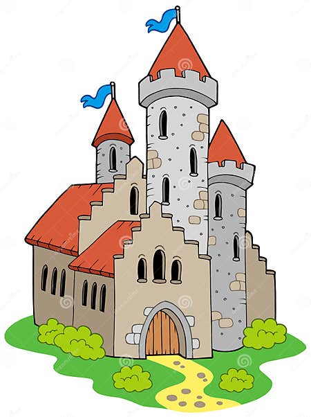 Ancient medieval castle stock vector. Illustration of artwork - 10438580