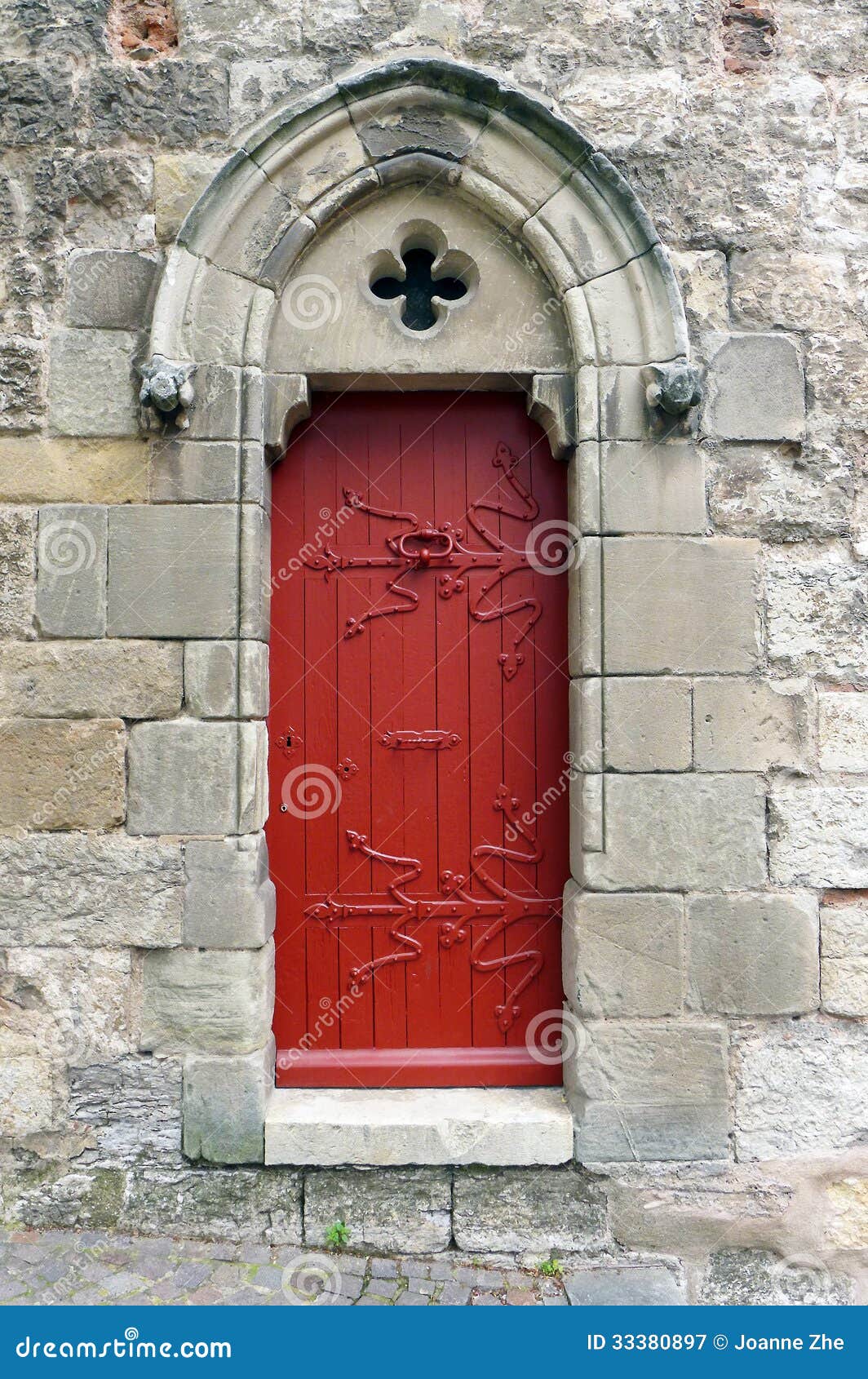 ancient medieval french castle door