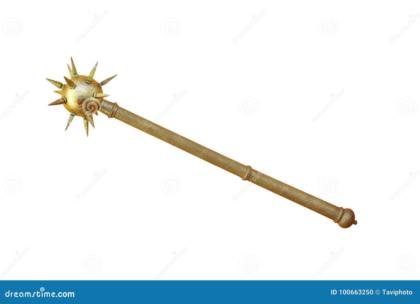 Ancient Metallic Mace Over White Stock Photo Image of ancient