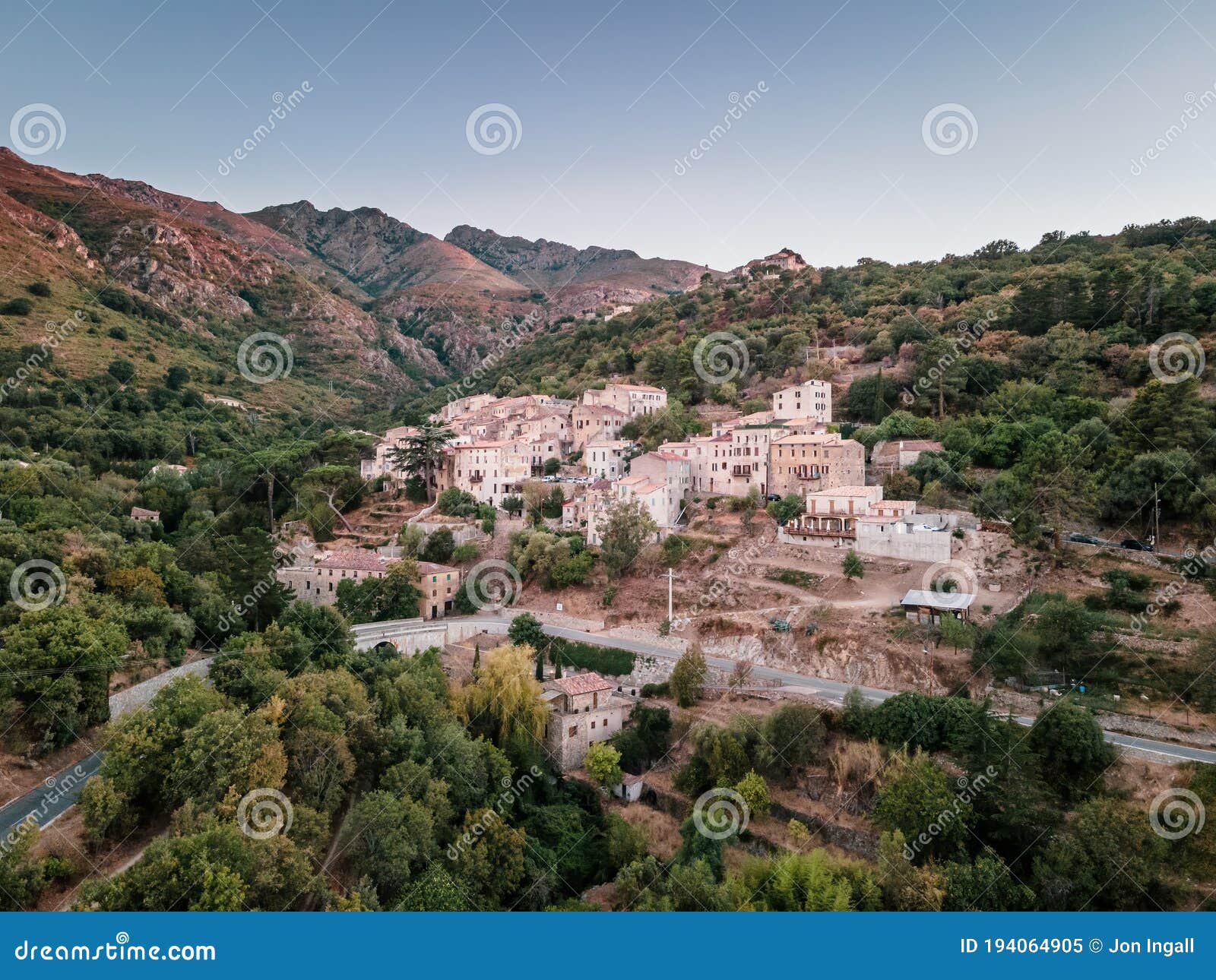 mountain village of ville di paraso in corsica