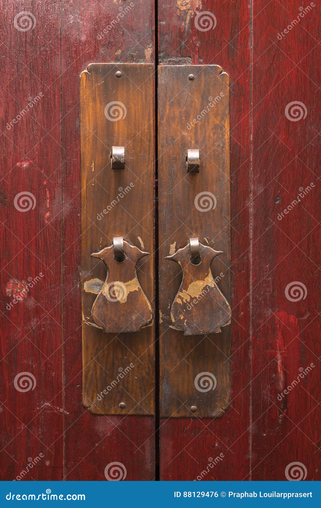 Ancient Oriental Doors ,close Up for the Detail Stock Photo Image of