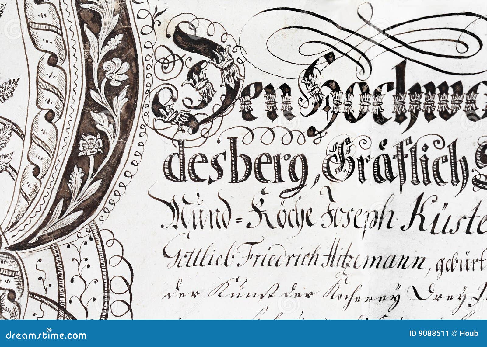 Ancient Parchment Manuscript Stock Image Image of historic, send 9088511