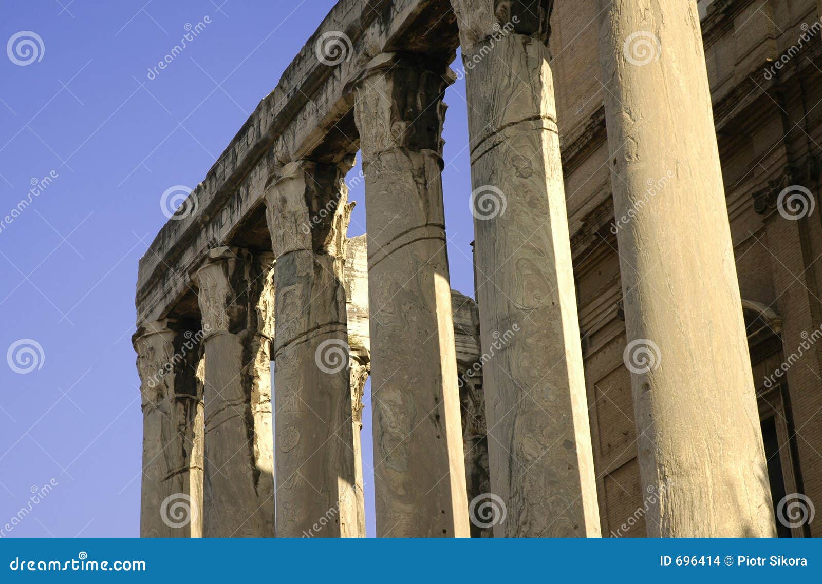 Ancient Pillars Forum Romanum Stock Photo Image of pillar, entablature 696414