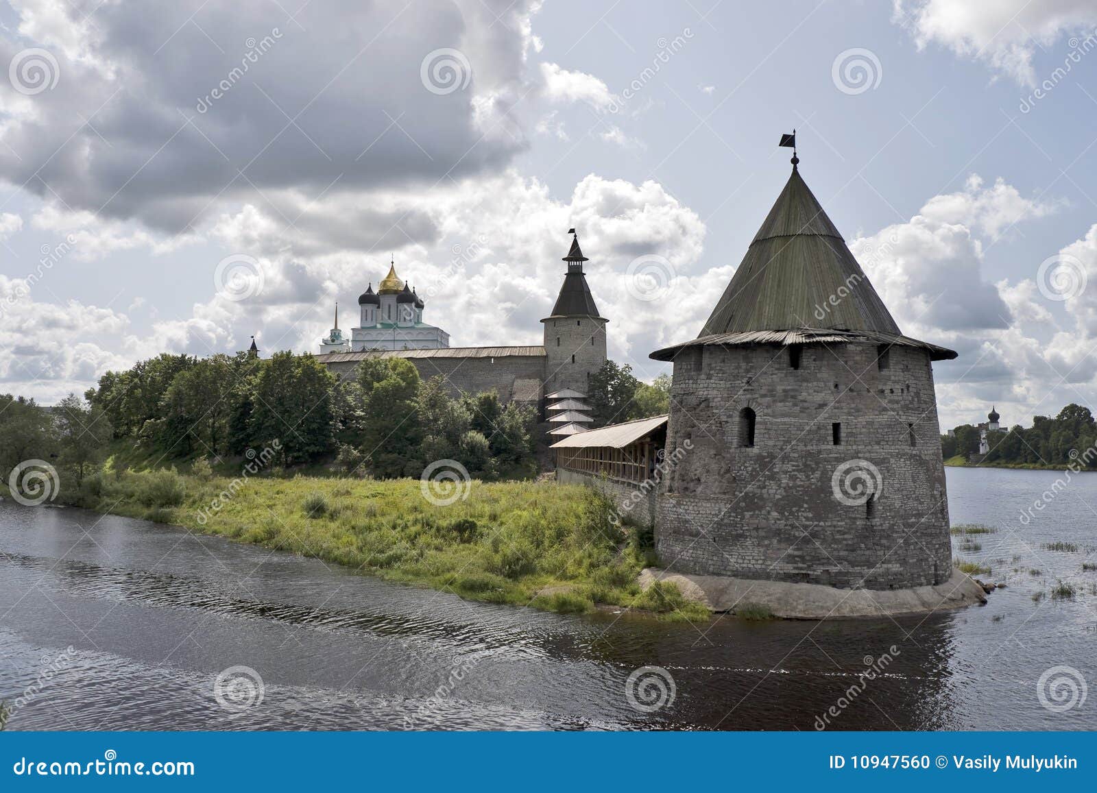 Ancient Pskov Land with Fortress Stock Photo Image of fortress